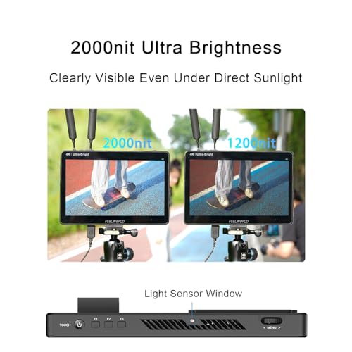 Image of FEELWORLD LUT11H 2000nit Camera Field Monitor, 10.1 Inch 1920x1200 Touchscreen 4K 60Hz HDMI Video Monitor Screen with U-Shape Bracket, Dual Battery Slots, 3D LUT Waveform HDR Focus Peaking
