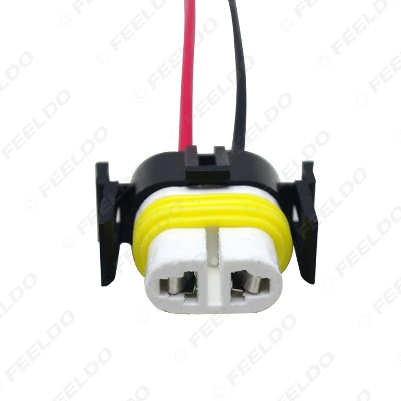 10Pcs H11/H8 Heavy Loose Wiring Ceramic Socket Plug Connectors Adapter Pigtails for Headlights Fog Lamps #FD-5468