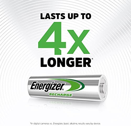 Energizer Rechargeable Battery AA Pack, Recharge Power Plus, 8 Pack, Rechargeable Battery AA - Amazon Exclusive