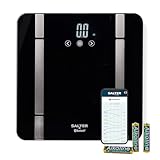 Salter SA00432FEU6 Bluetooth Badezimmerwaage, Körpergewichtswaage mit max. Kapazität 200 kg, Waage mit 8-Benutzer-Speicher, verbinden per Salter Health App um Gesundheit und Fitness zu verfolgen