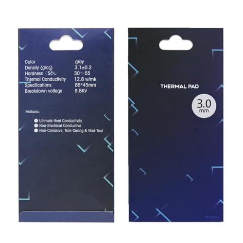 One enjoy Thermal Pad 12,8 W/MK, 85 x 45 x 3 mm, silicone Pad térmico para dissipador de calor/GPU/CPU/LED (3 mm)