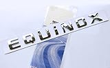 Yoaoo 1x OEM Chrome Equinox Nameplate 3D Logo Letters Emblem Badge Glossy Replacement for Equinox 23