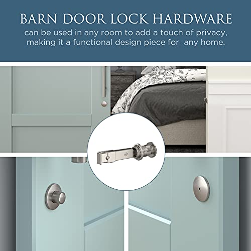 National Hardware N700-151 Barn Door Lock, 5" x 1-1/4" x 3/4", Satin Nickel - Image 3