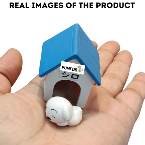 Image of FUNFOB Shinchan Action Figure | Shin chan Figurine Cartoon Figures Toys for Boys & Girls PVC Multicolour (Shinchan Family Shiro Set)