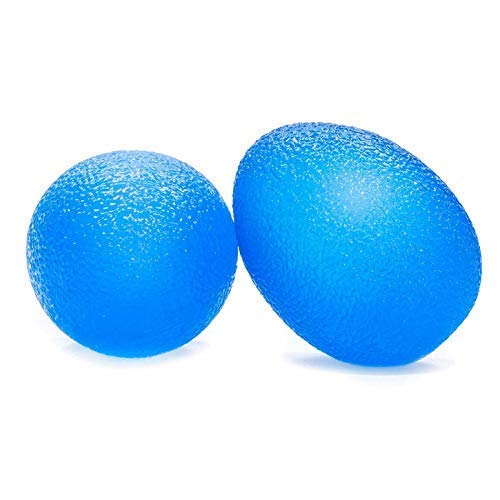 #DoYourFitness® Balles Ovales en Forme d´œufs Thérapeutiques pour Renforcement de la Main et du Poignet „Eggy“ Disponible en 3 Forces de résistances Fort - Bleu Cover
