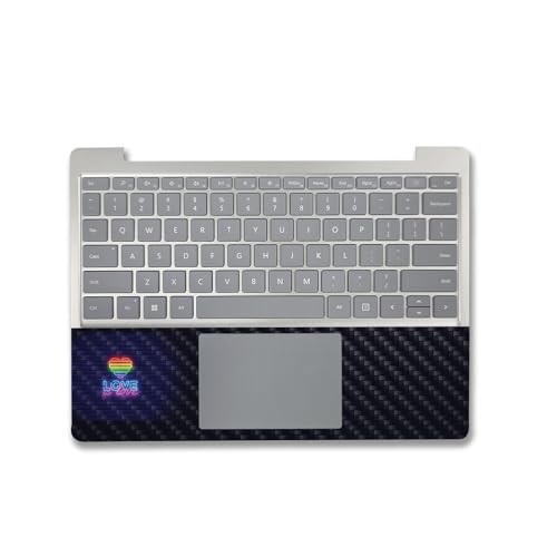 Image of MightySkins Carbon Fiber Skin Compatible with Microsoft Surface Laptop Go 3 (2023) Full Wrap Kit - Love is Love | Protective, Durable Textured Carbon Fiber Finish | Made in The USA