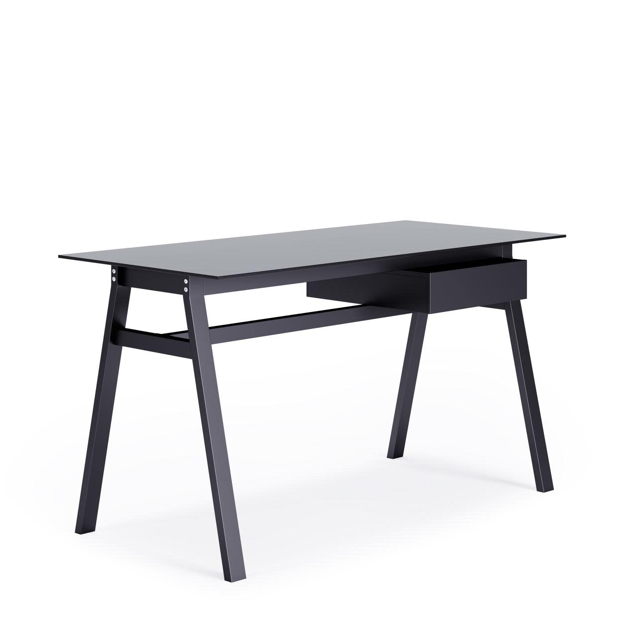 DHP Furniture Richmond Desk, Metal, Black, 76 x 140 x 65 cm (H x W x D)
