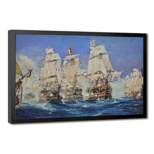 Bataille de Trafalgar impression sur toile petit format pour habiller un mur de bureau