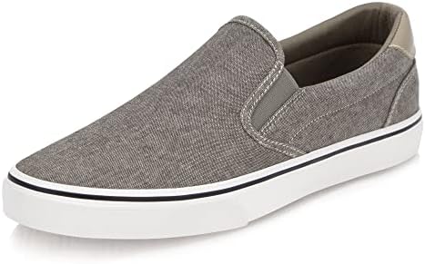 TOBER Men’s Black Classic Low Top Shoes Canvas Fashion Sneaker with Soft Insole Causal Dress Shoes for Men Comfortable Walking Shoes