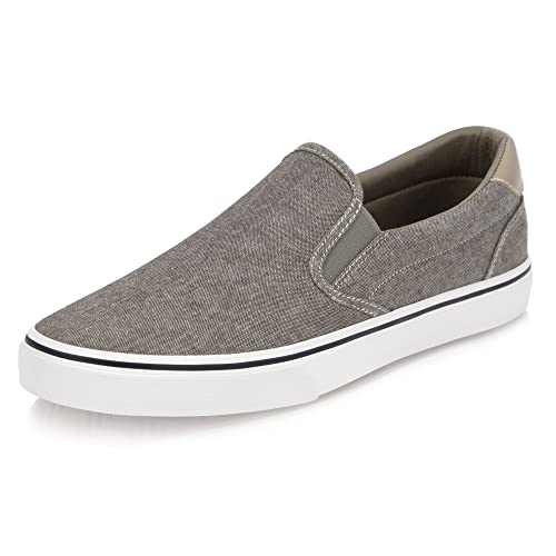 Men's Classic Black Canvas Fashion Low Top Sneaker with...