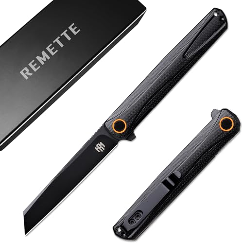 REMETTE EDC Pocket Knife Canyon, 3.2' D2 Steel...
