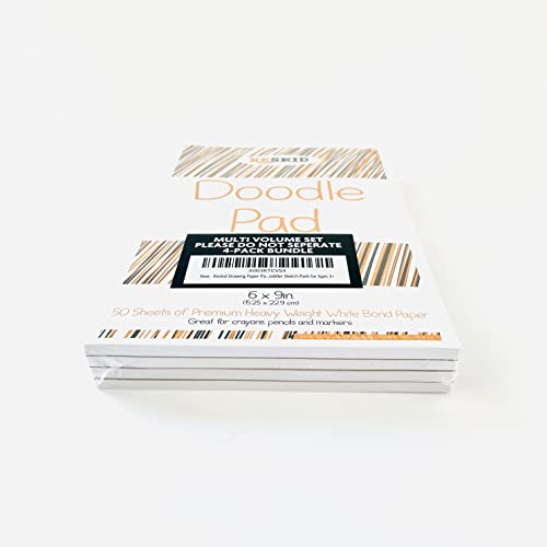 Reskid Drawing Paper Pad (6 X 9 Inches) - 50 Sheets, 4-Pack - Coloring Art Pads For Kids, Sketch Pad For Drawing Kids (6X9) #TOP2