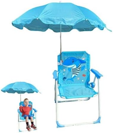 Kings Kids Outdoor Fun Beach Seat with Umbrella - Dolphin Blue