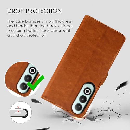 Image of amazon basics Flip Leather Mobile Cover (Soft & Flexible Back case) for OnePlus Nord CE4 5G (CamelBlack)