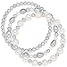 Produktbild Valero Pearls 3-er Damen-Armband Set elastisch Hochwertige Süßwasser-Zuchtperlen in ca. 5-8 mm Oval weiß/silbergrau 19 cm - Perlenarmbänder mit echten Perlen grau weiss 60020050