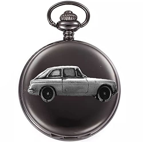 Montre de poche British Car B GT ref128 quartz pour homme boîtier noir