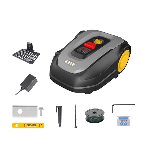 LANDXCAPE Robot tosaerba wireless connesso WiFi LX838i per prati fino a 800 m² Installazione facile Sistema di taglio Mulching a 3 lame