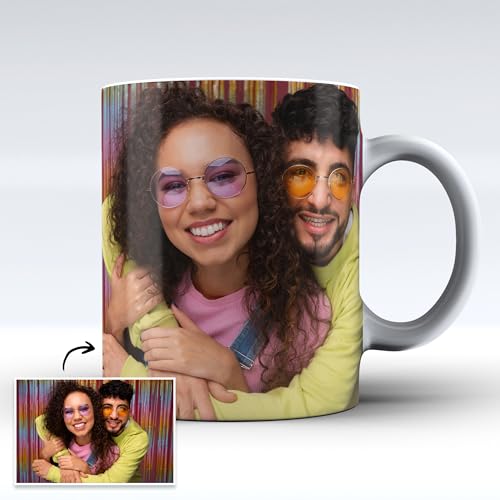 Caneca personalizada com foto, nome ou frase, presente original e personalizável para homem, mulheres, casais, família e amigos