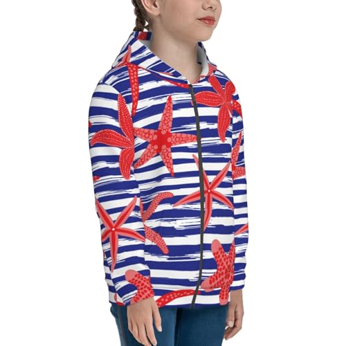 Sea Stars Kid Hoodies Boys Zip Up Sweatshirts Girls Pullover with Pocket4