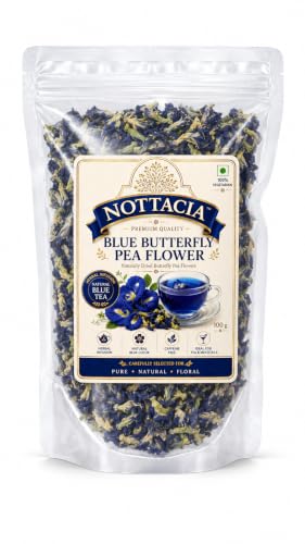 Image of Nottacia Blue Butterfly Pea Flower Tea | Plant Based | SUPER ANTIOXIDANT | Aparajita Shankhpushpi | Flower-Based | Herbal Tea | Caffeine Free - Detox Tea | 100 gm