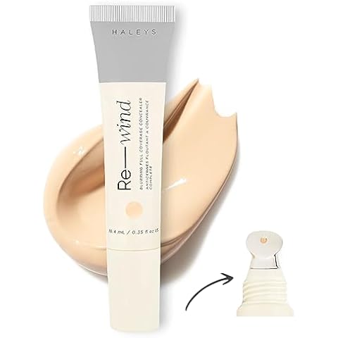 HALEYS Re-wind Blurring Full Coverage Concealer (Fair - Neutral), Brighten, Reduce redness, dark circles and fine lines, Non-Caking, Longwear, Nourishes, Lightweight, Soft-Matte Finish, V + CF Cover