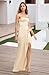 Strapless Prom Dresses for Women Elegant Mermaid Satin Ruffles Casual Maxi Dress with Slit 2025 Plus Size Silver 16 JA0331