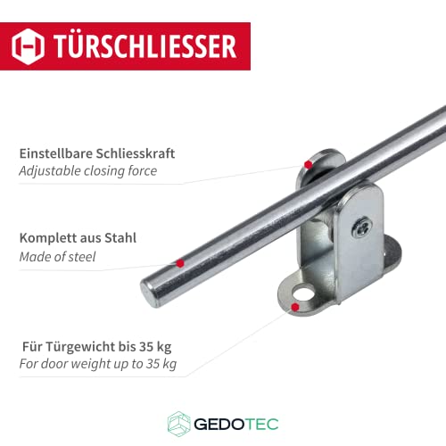 Türschließer von Alpenstahl für Innentüren mit Feder