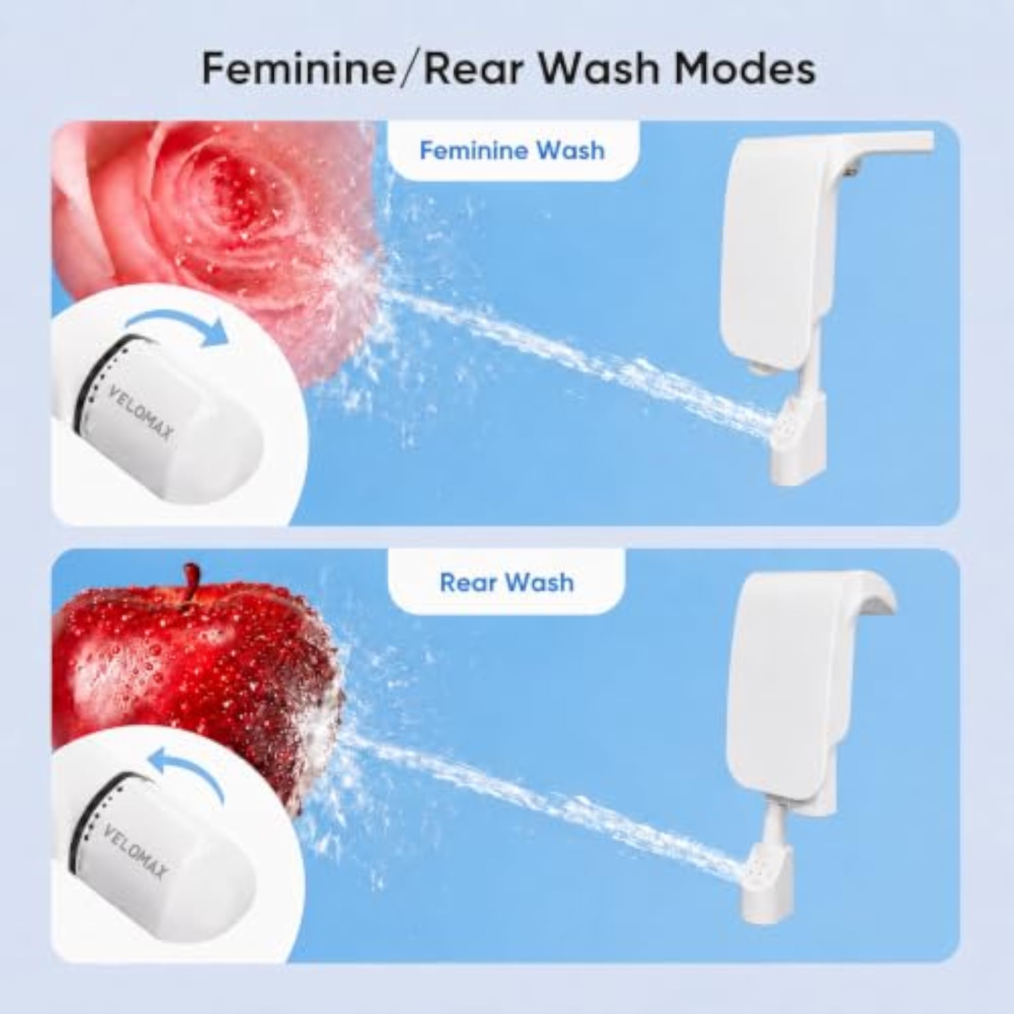 Bidet Spray for Toilet, Dual Nozzles with 3 Modes