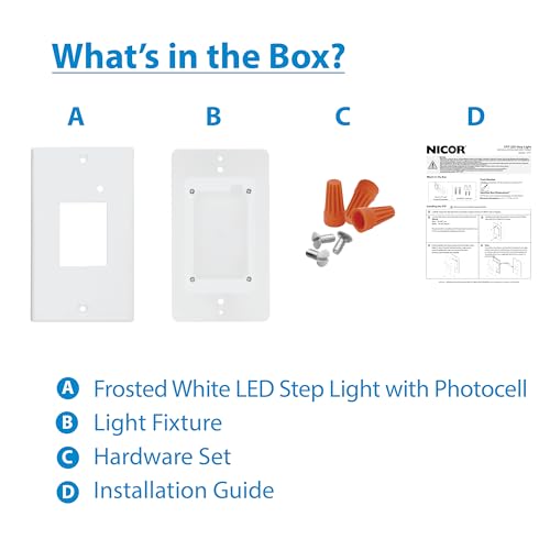 NICOR Lighting STP2 Frosted White LED Step Light with Photocell (STP2F120WHPC) by Nicor - Image 8