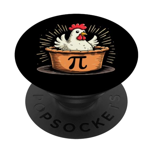 Chicken Pot Pi – Funny Pi Day Design for Math Lovers PopSockets PopGrip Adhesivo