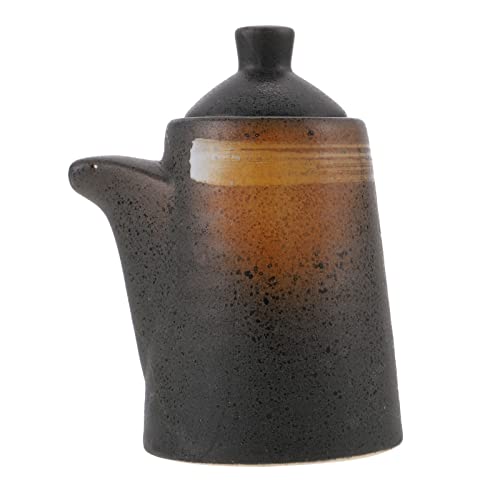 RYRYR Botella dispensadora de Aceite de cerámica, vinagrera for Salsa de Soja, Estilo japonés, 1 Unidad