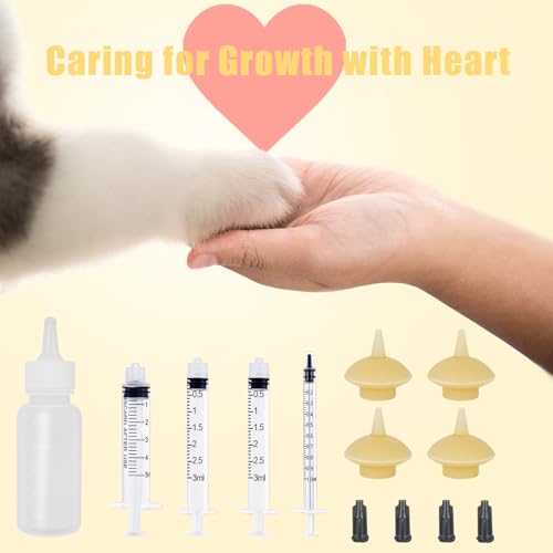 Xuanda Mini Pet Feeding Bottle and Syringes with Nipples for Small Cat Dog Animals,Kittens, Puppies, Rabbits, Small Animals, Squirrel (Model 5) - Thumbnail 7
