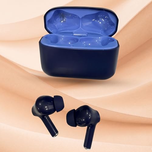 Image of Pods Black Gold Edition Bluetooth 5.3 Wireless Earbuds with ENC Noise Cancellation, 10mm Drivers, 30+ Hours Playtime, Smart Touch Control, Type-C Fast Charging, Deep Bass TWS Earphones (Blue)