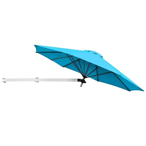 COSTWAY Parasol Mural en Aluminium Ø 250 CM, Parasol en