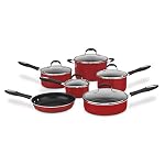 Cuisinart 55-11R 11-Piece Set Advantage Nonstick Cookware, Red
