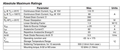 Bridgold 10Pcs Irf3205Pbf Irf3205 3205 N Channel Power Mosfet Transistor,110 A, 55 V, 0.008 Ohm To-220Ab #TOP4