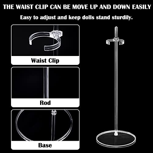 HMIEPRS 5Pcs Acrylic Doll Stand Display Holders, Adjustable Doll Display Stand Support - Image 4