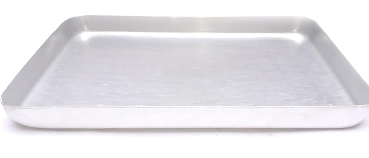 Aluminium Brownie Tray/Swiss Roll Tray/Baking Tray - 10 X 14 X 1 Inches, Silver-image-17