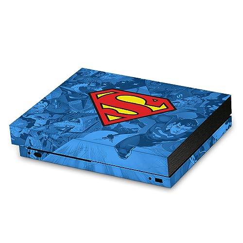 Xbox One X Console Autocollant Vinyle Superman DC Comics Logos par Head Case Designs