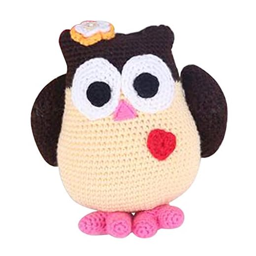 FLAMEER Virka kit Amigurumi virkad uggla docka för nybörjare handstickad mjuka leksaker barn hantverk