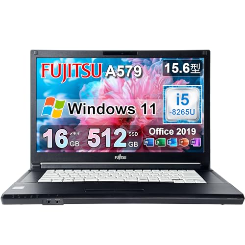 �y�����ςݕi�z�m�[�g�p�\�R�� A579 15.6�C���` �t��HD (1366×768) /Core i5-8265U (1.8GHz) / ������16GB /Web�J��������/SSD512GB/Type-A/HDMI/Wi-Fi/�L��LAN�|�[�g����/Bl