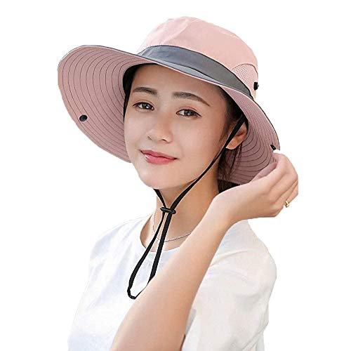 WITERY Sombrero de sol para mujer, con protección UV, plegable, ala ancha, para viajes, senderismo, pesca, playa, sandía Cover