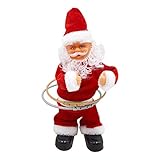 Electric Dancing Santa Claus Electric Toy, Funny Santa Claus Figure Christmas Santa Claus Christmas Xmas Gift Santa Claus Doll (Red)