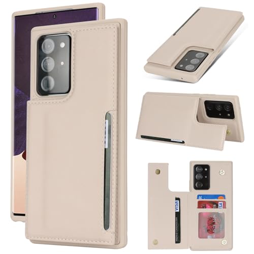 Étui portefeuille Galaxy Note 20 Ultra élégant en cuir premium