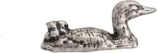 Antique Pewter Loon with Chicks Mini Pin B084MP