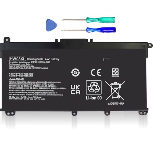 41.04Wh HW03XL L97300-005 Battery Replacement for HP Pavilion 15 15-EG 15-EH 17-CN 17-CP 15-eg0000 15-EG0073CL 15-EG0053CL 15t-eg100 15-eh1xxx 17-CN0XXX 17-CN0023DX 17-cp0700dx HW03041xl-pl Laptop.