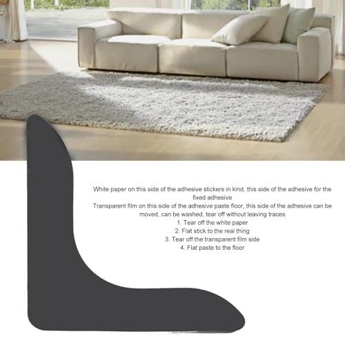 12 peças de pinças de almofada de tapete, 12 x 12 cm de dupla face antiderrapante almofadas de tapet