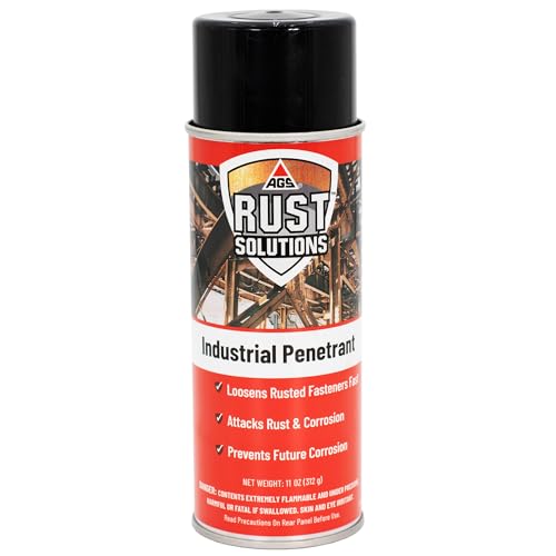 AGS RUST SOLUTIONS Professional Industrial Rust Penetrant Aerosol, 11oz, Deep Penetrating Spray, Ideal for Penetrating Rust Bolts, Bolt Lubricant