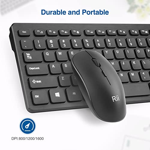 Wireless Keyboard And Mouse Combo - Rii Standard Office For Windows/Android Tv Box/Raspberry Pi/Pc/Laptop/Ps3/4 (1Pack) #TOP3