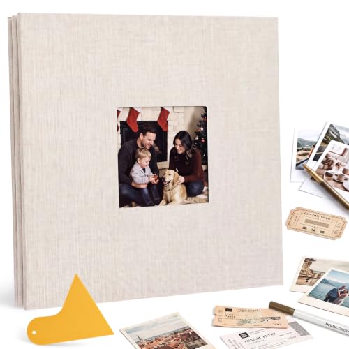 Beige Lay Flat Scrapbook Album